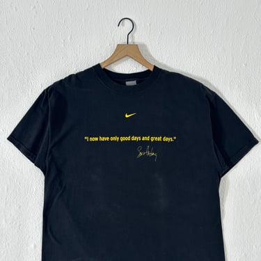 Y2k Lance Armstrong &quot;I now have only good days and great days&quot; Nike T-Shirt Sz. XL