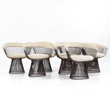 Warren Platner for Knoll Mid Century Bronze Dining Chairs - Set of 8 - mcm 