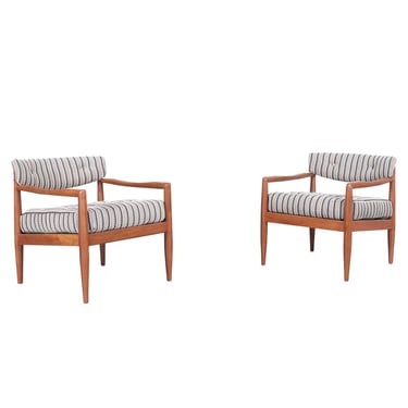 Mid-Century Walnut Lounge Chairs by Adrian Pearsall for Craft Associates