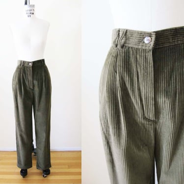 70s Emerald Green Flared Side Zip Pants - Extra Small, 25