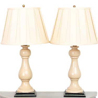 Pair of Bob Christian Hand Painted Lamps