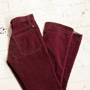 1970s Cords Corduroy Pants Burgundy 27