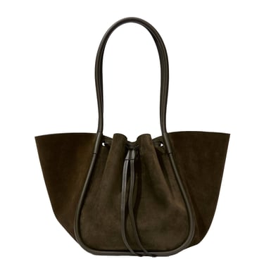 Large Ruched Tote Olive