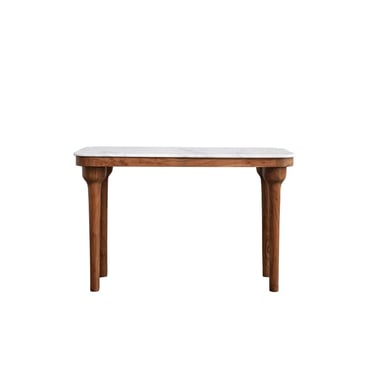 CCO Acacia Wood Console Table with Marble Top (Curbside & in-store pick up only)