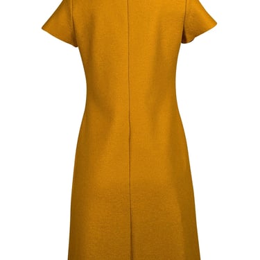 Piu & Piu - Golden Yellow Wool Sheath Dress Sz 8