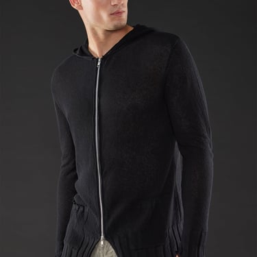 Zip Front Knit Cardigan in BLACK or TOAST