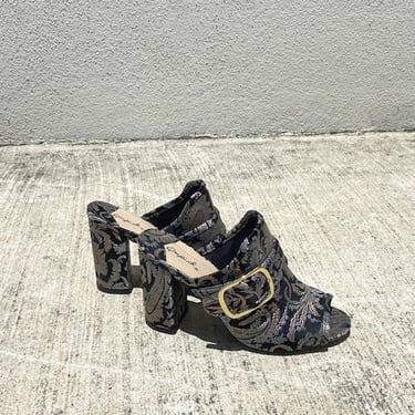 Paisley Brocade Heels