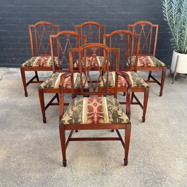 Set of 6 Antique Federal Style Mahogany Dining Chairs, c.1950’s 