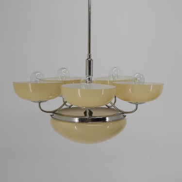 Large Art Deco Chandelier in Excellent Condition, 1930s / Vintage pendant 