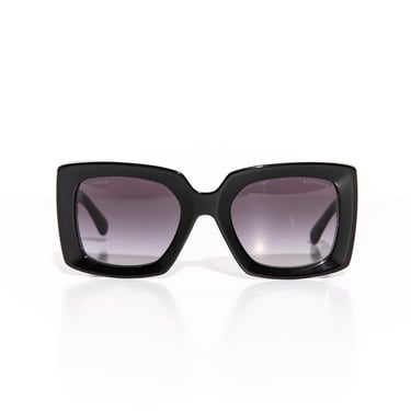 CHANEL Black Square Frame Sunglasses