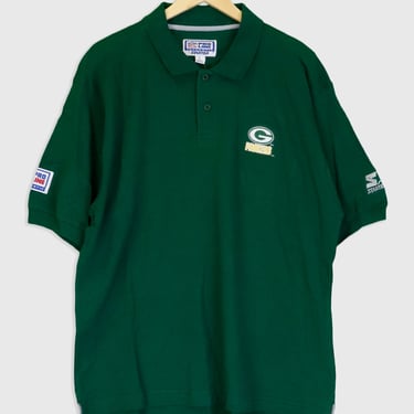 Vintage Starter NFL Green Bay Packers Embroidered Collared T Shirt