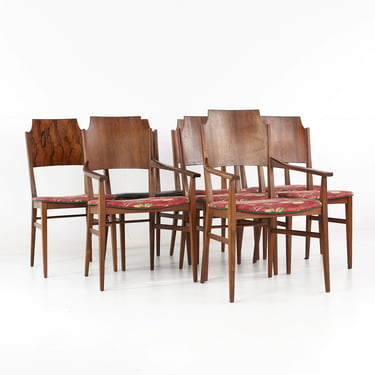 Paul McCobb for Lane Delineator Mid Century Rosewood Dining Chairs - Set of 8 - mcm 