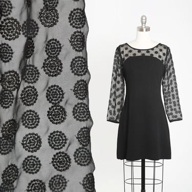 Bergdorf Goodman sheer embroidered dot mini dress Sz. 6 