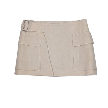 A.L.C. - Beige "Conan" Cargo Wrap Mini Skirt Sz 0