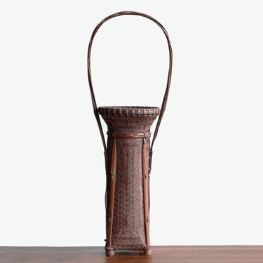 Bamboo Flower Basket | Japanese Hand Craft | Hanaire Vase 001 
