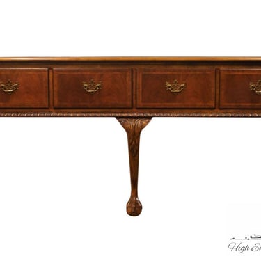 BAKER FURNITURE Banded Bookmatched Mahogany English Traditional Chippendale Style 71