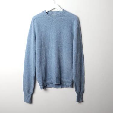 vintage 1950s 60s MONTREAL made wool blend soft LIGHT blue men's vintage mid century SWEATER -- size large 