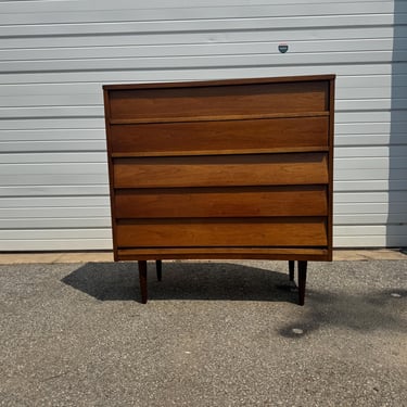 Mid-Century Pencil Leg Tall Dresser/Chest by Dixie 