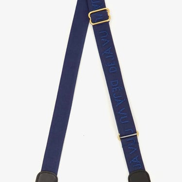 Adjustable Webbing Stap - Navy Blue w/ Tonal Déjà Vu