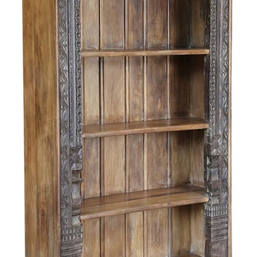 Old Door Carved Frame Bookcase from India by Terra Nova Furniture Los Angeles 