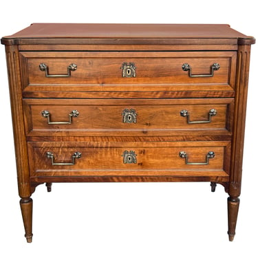 A French Louis XVI Style Walnut 3-Drawer Chest