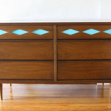 Mid Century Modern Low Dresser Credenza by Bassett