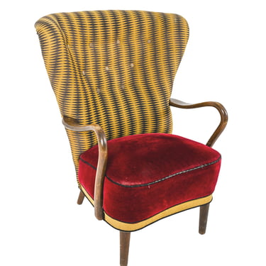 1940s Alfred Christensen Beech Armchair for Slagelse Mobelvaerk