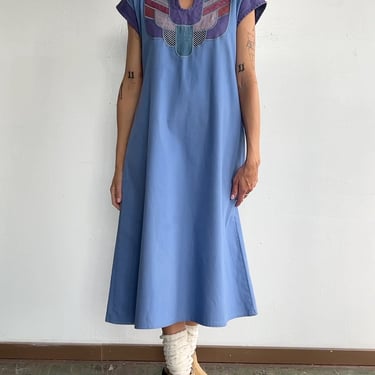 G Girvin Blues Patchwork Dress (M)