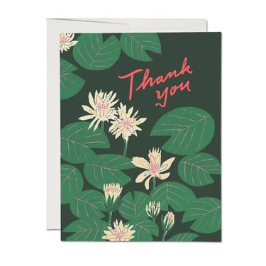 Water Lilies Thank You Greeting Card