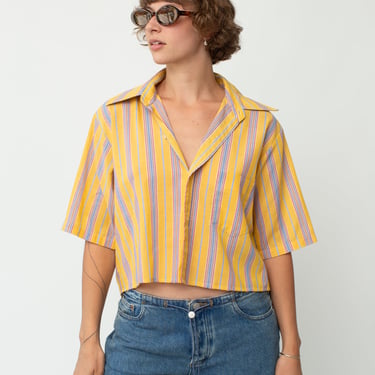 Re-Worked Cropped Button Up