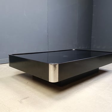 Vintage coffee table attributed to Willy Rizzo for Mario Sabot, 1970s - mid century coffee table - wooden coffee table - hollywood regency 