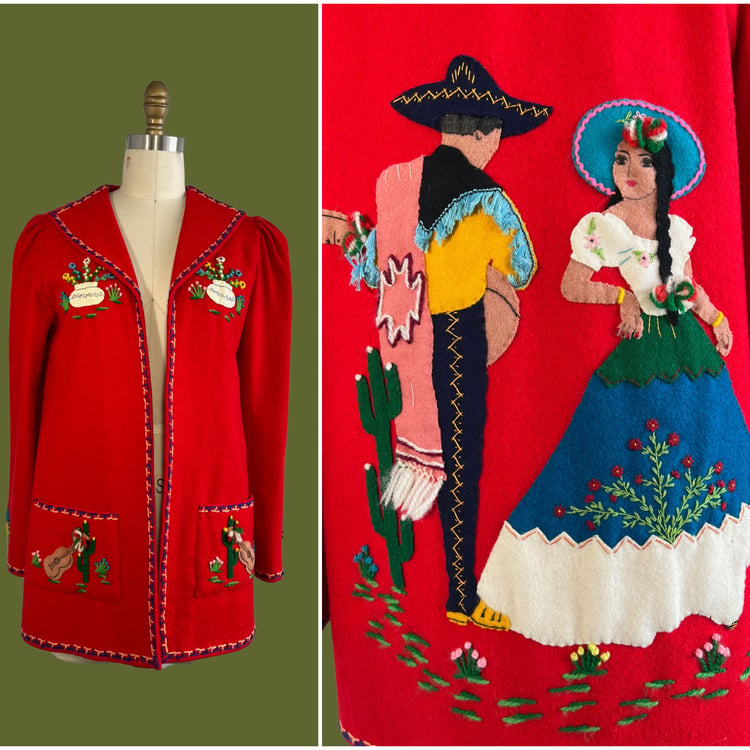 50s “Mexican souvenir jacket” xs2x