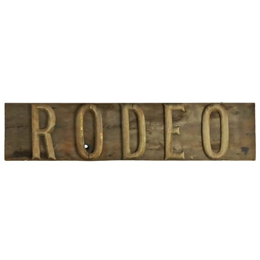 Handmade Wooden “Rodeo” Sign