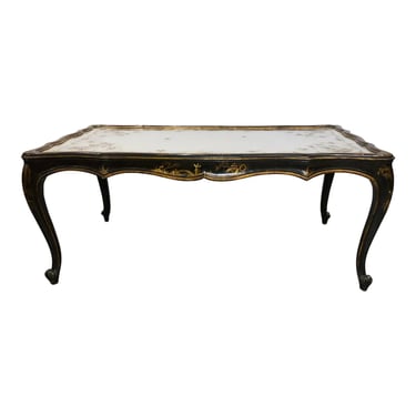 Asian Vintage Chinoiserie Eglomise Coffee Table