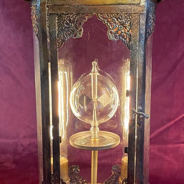 Illuminated Radiometer Gold Bronze Glass Lantern 