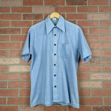 Vintage 70s 80s Faded ORIGINAL Button Down Work Shirt - Extra Large 