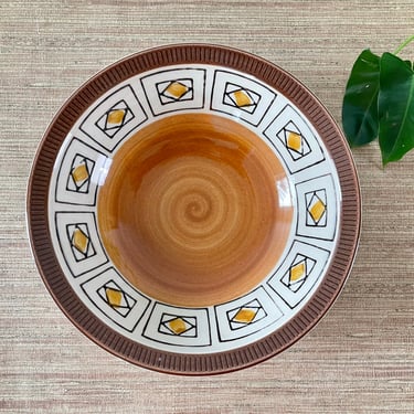 Vintage Ceramic Stoneware Bowl - Valencia Serving Bowl - RARE Hand Painted Stoneware Bowl - Pattern 4704 Japan - Autumn Thanksgiving Table 