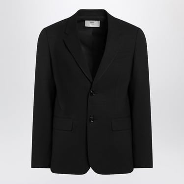 Ami Paris Single-Breasted Jacket Black Wool Men