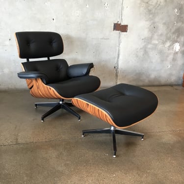 Herman Miller Style Eames Lounge Chair with Ottoman