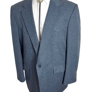 Vintage CIRCLE S Western Gabardine Blazer ~ size 46 R ~ jacket / sport coat ~ Rockabilly / Cowboy 