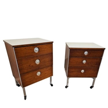 1950s Mid-Century Modern American Industrial Rolling Cabinets by Raymond Loewy for Hill Rom 