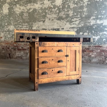 Industrial Kids Carpenters Work Bench Cabinet 