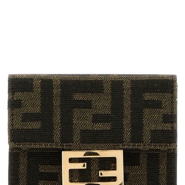 Fendi Women Embroidered Jacquard Baguette Wallet