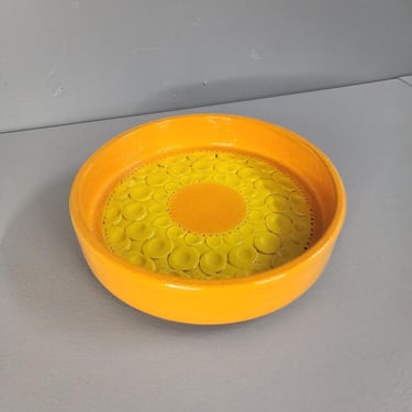 Orange Sunflower Italian Pottery Bowl 