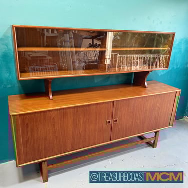 Danish Mid Century Teak Sideboard / Axel Christensen / Credenza Cabinet Hutch / Vintage MCM / Shipping not included 