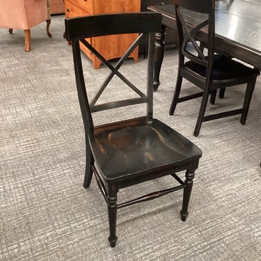 Distressed Black Dining Chair