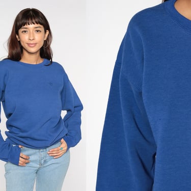 USA Olympics Sweatshirt Blue Crewneck Sweatshirt 90s Sweatshirt Plain Long Sleeve Shirt Normcore 1990s Vintage Sweat Shirt Medium Large 