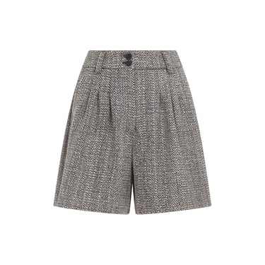 Golden Goose Women Golden Goose Herringbone Pleated Short Pants