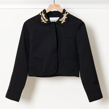 Embroidered Little Jacket Black