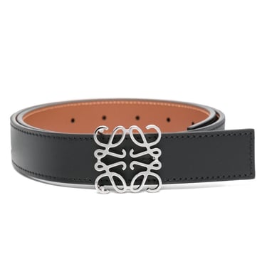 Loewe Women Anagram Reversbile Leather Belt